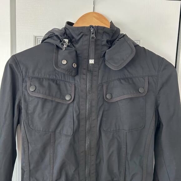 Lululemon Athletica Out and About Jacket Black Women’s Size 6 Hooded Zip Front - Picture 4 of 10